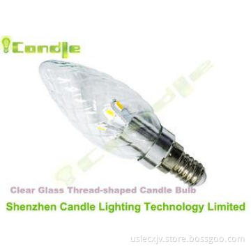 Ac 110v 3W E14 LED Candle Bulbs Dimmable , Beam Angle 360 D